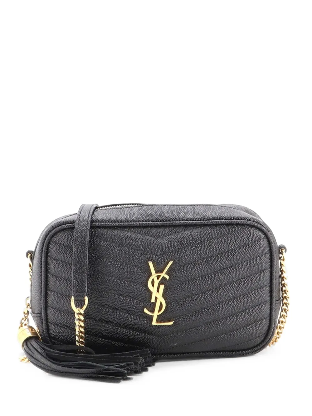 Saint Laurent Pre-Owned Lou Camera Bag Matelasse Chevron Leather Mini crossbody bag - Schwarz