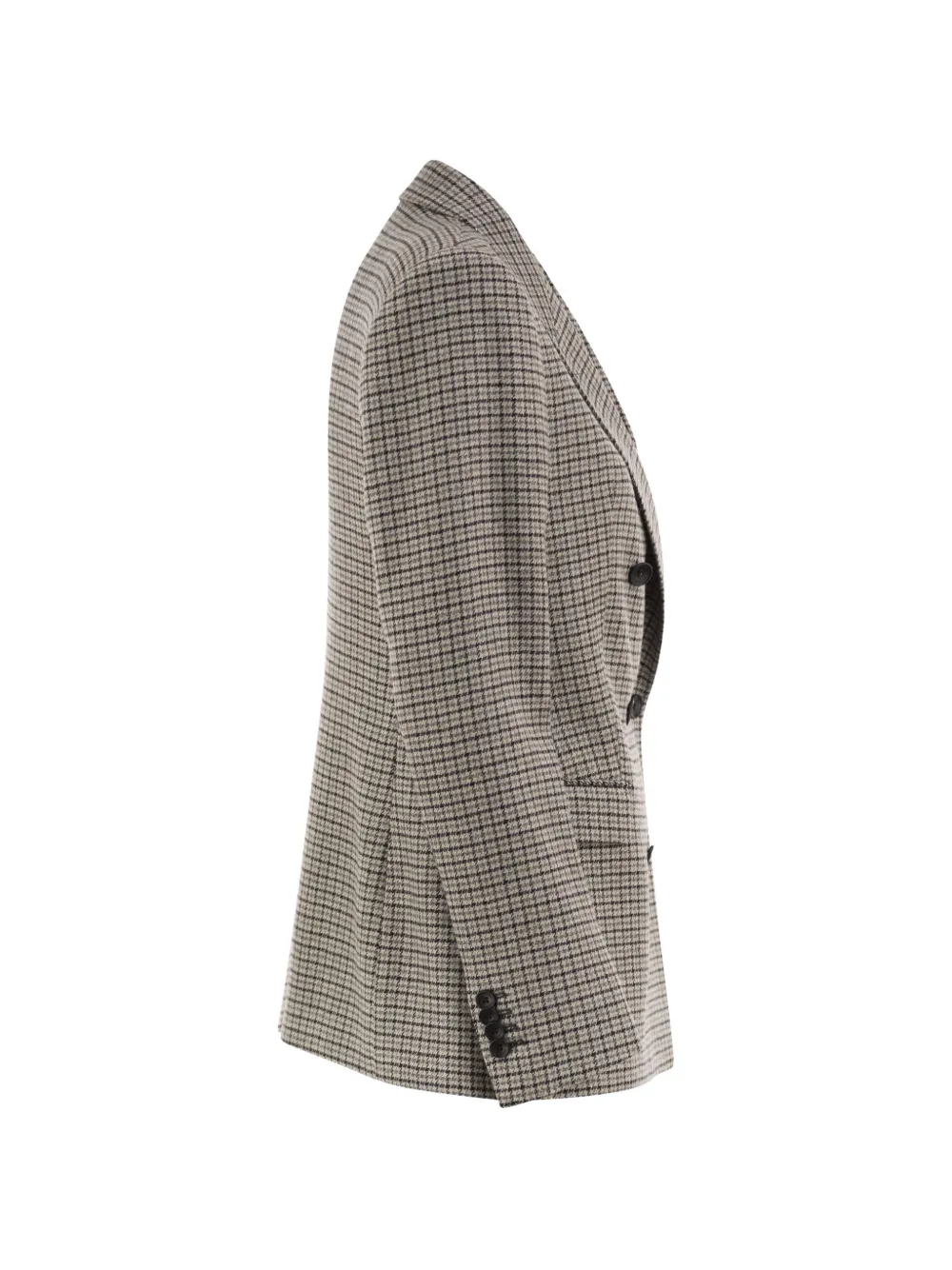 Tagliatore Colbert met dubbele rij knopen en pied-de-poule-print Grijs