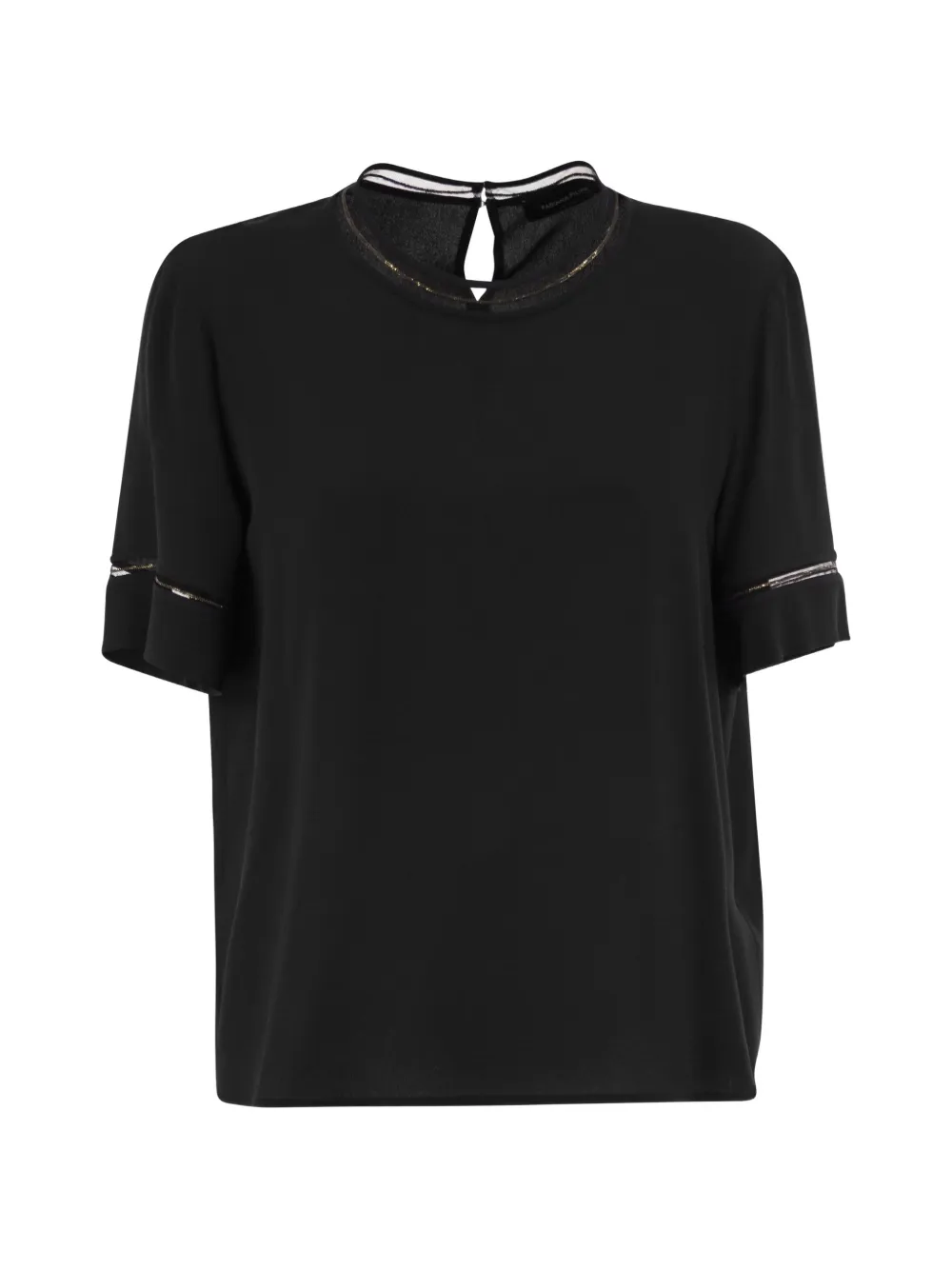 Fabiana Filippi embroidered-trim blouse - Nero