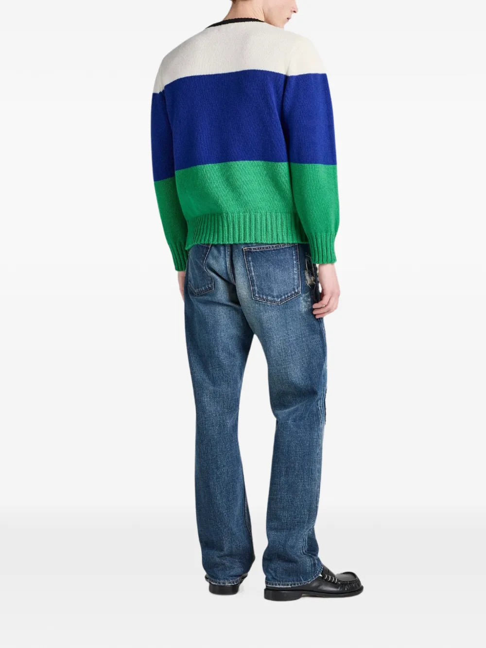 JW Anderson colour-block wool sweater Blauw