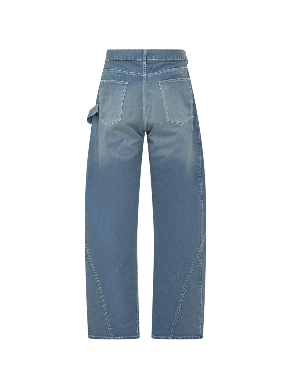 JW Anderson Anchor logo-embroidered carpenter jeans Blauw