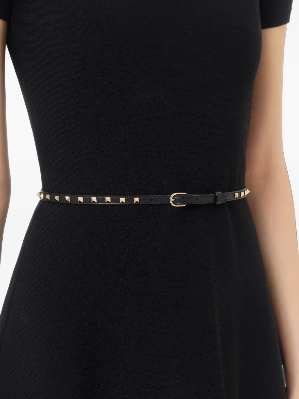Valentino Garavani Rockstud leren riem Zwart