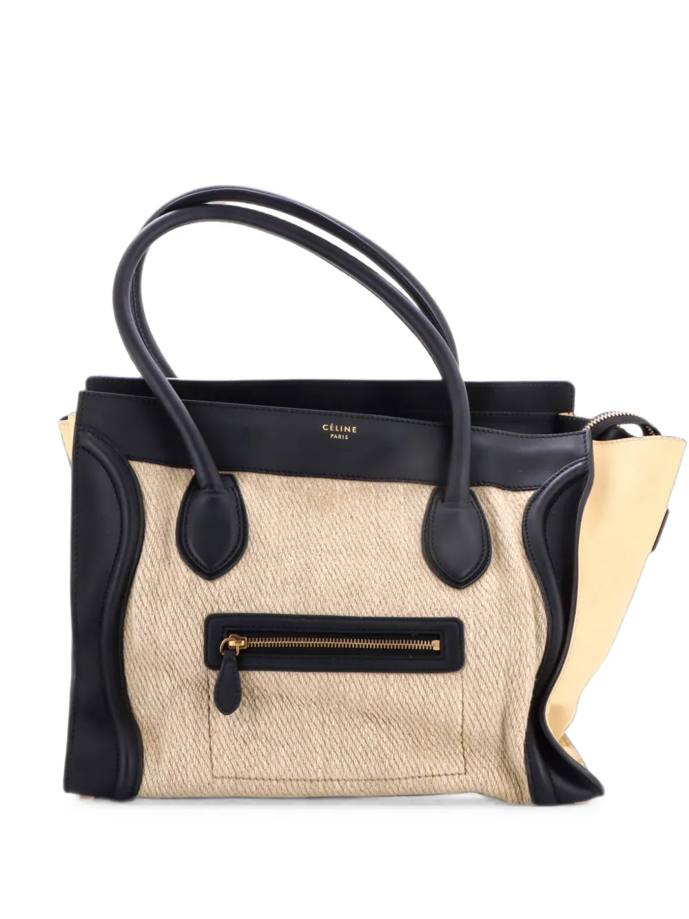 Celine Pre-Owned Tricolor Luggage Bag Canvas and Leather shoulder bag - Toni neutri
