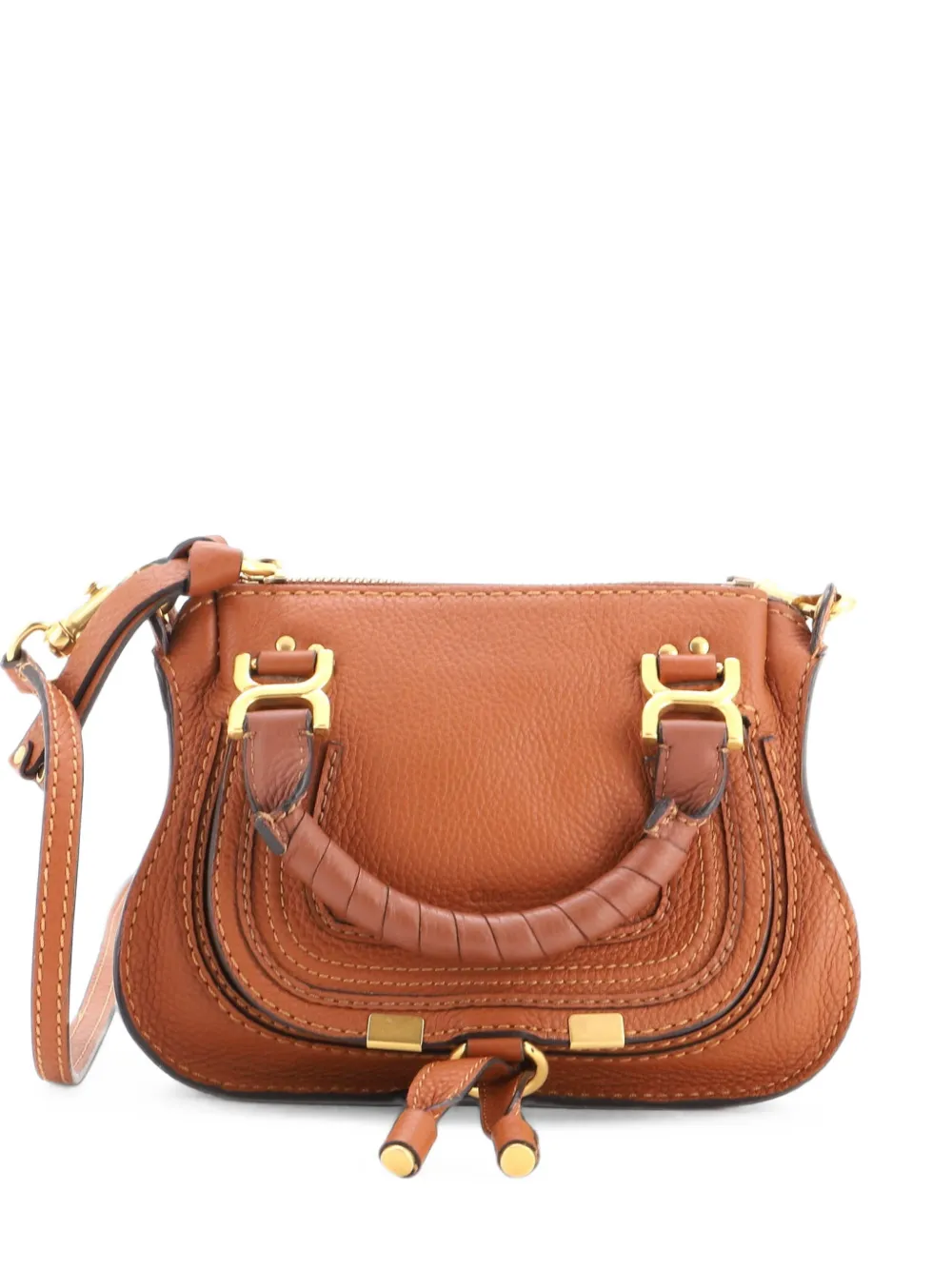Chloé Pre-Owned Marcie Satchel Leather Baby crossbody bag - Marrone