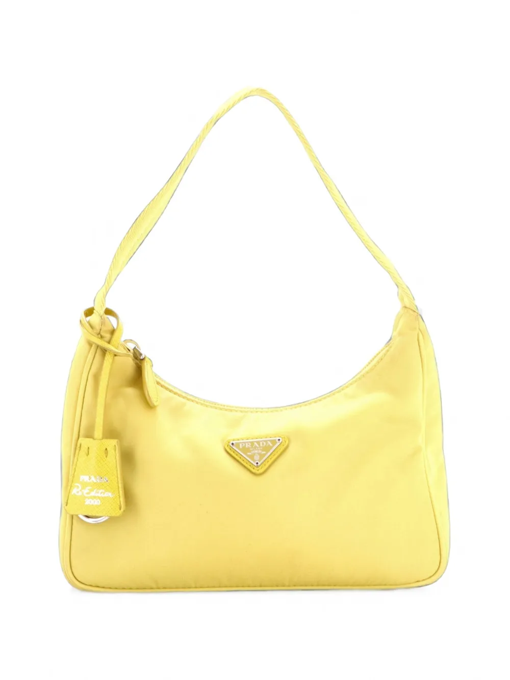 Prada Pre-Owned Borsa passepartout mini Re-Edition 2000 in tessuto - Giallo