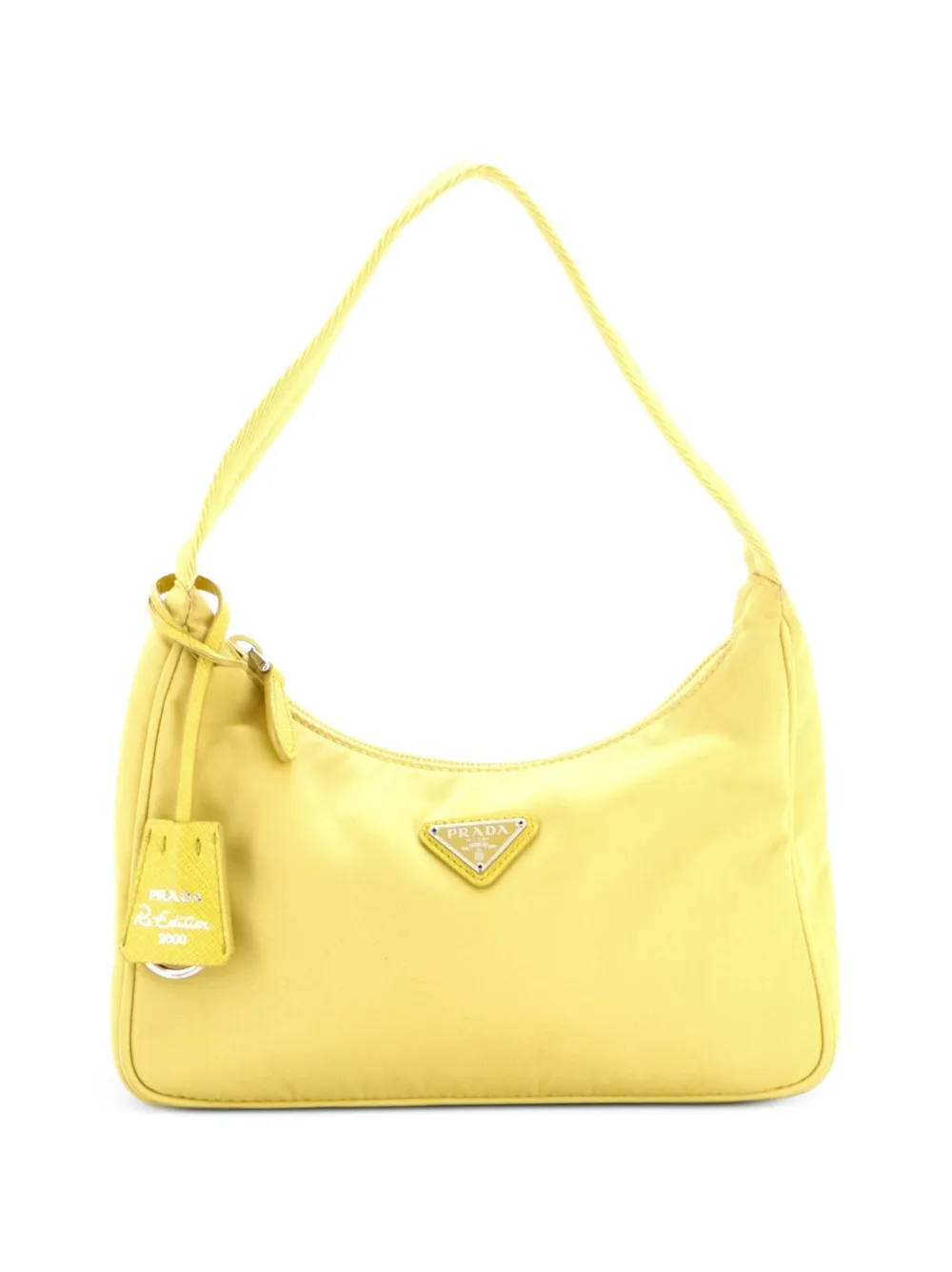 Prada Pre-Owned Borsa passepartout mini Re-Edition 2000 in tessuto - Giallo