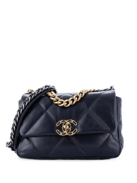 CHANEL Pre-Owned 19 Flap Bag Quilted Leather Medium crossbody bag