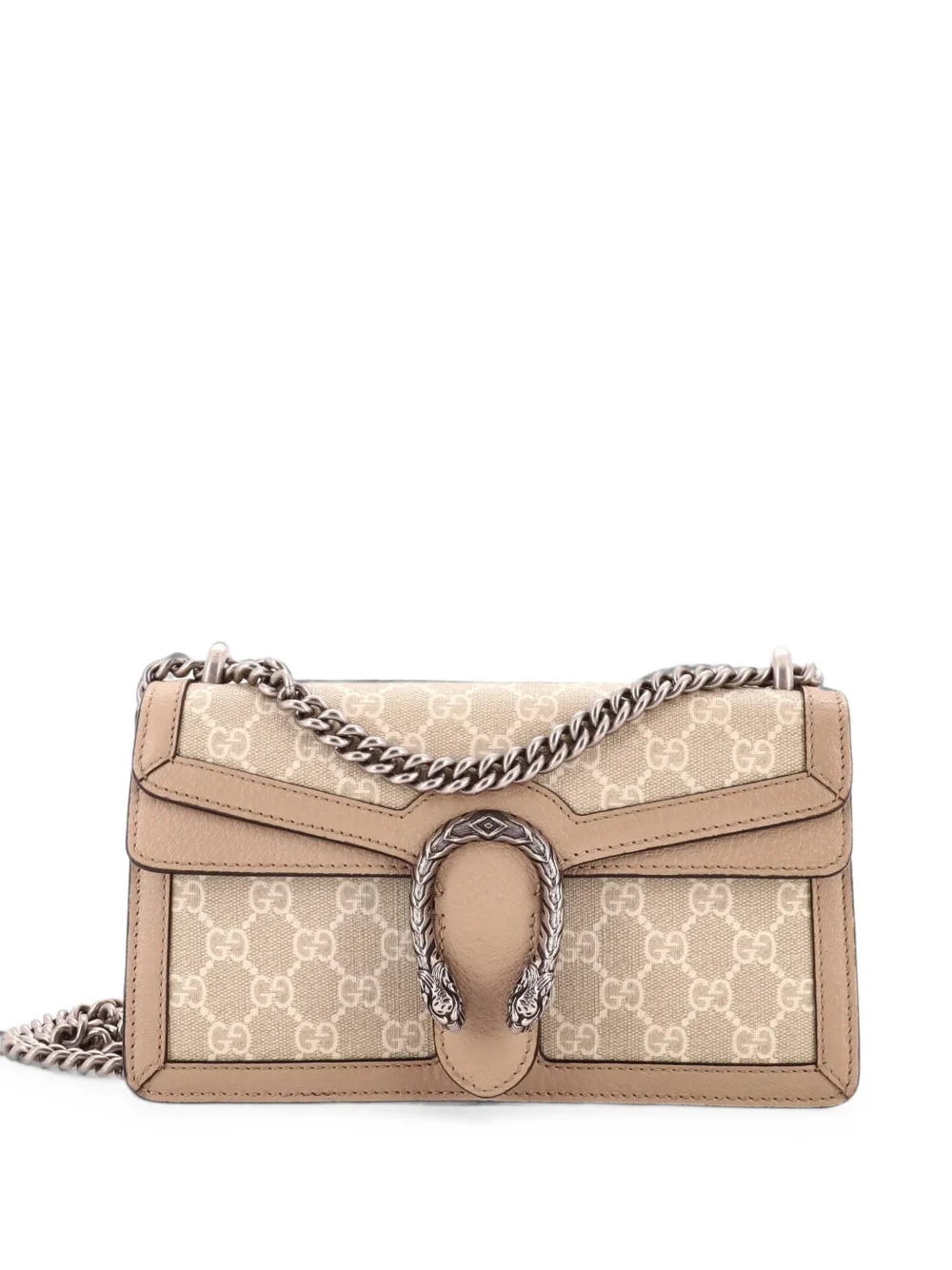 Gucci Pre-Owned Dionysus Bag GG Coated Canvas with Leather Small shoulder bag - Toni neutri