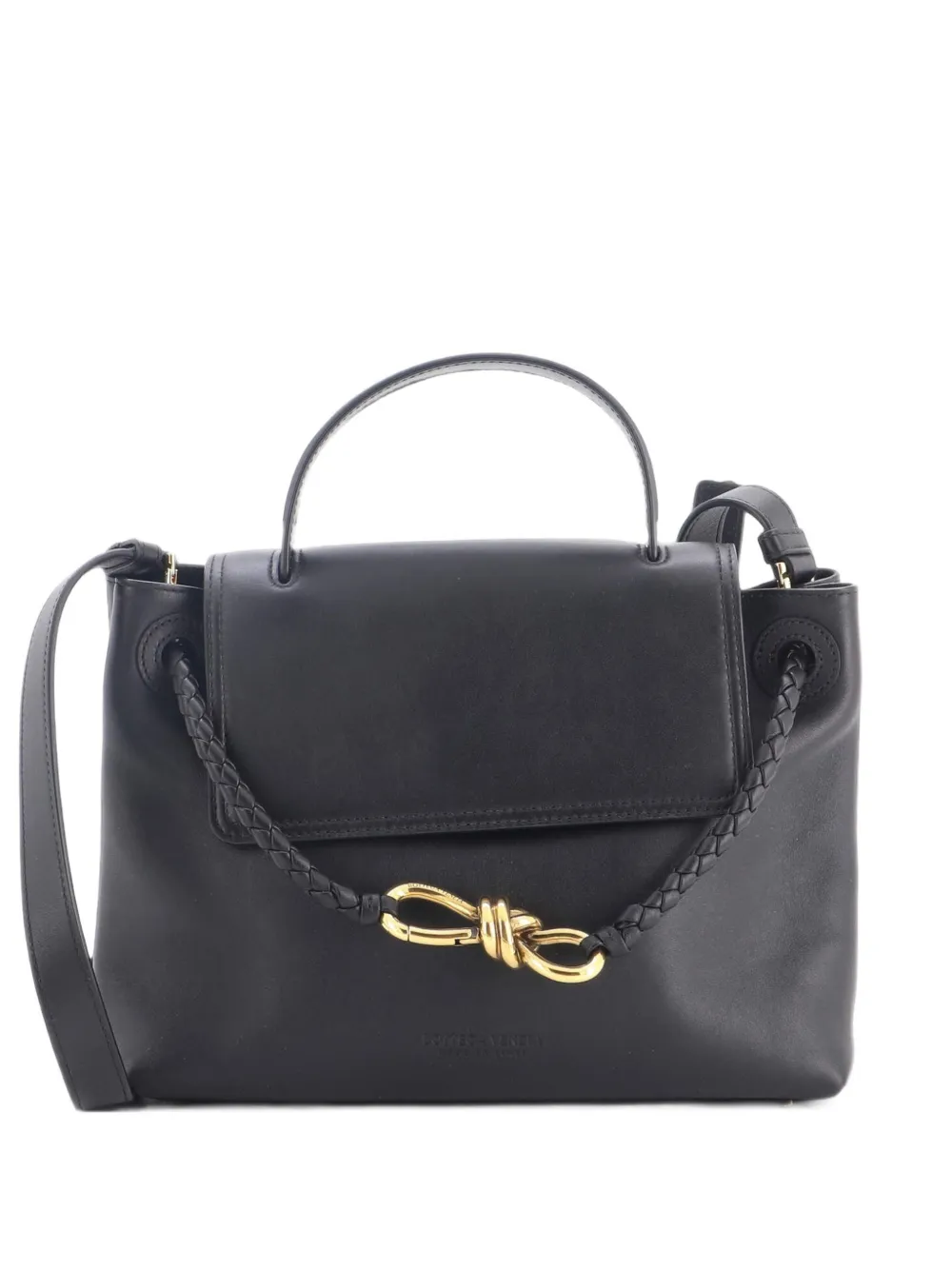 Bottega Veneta Pre-Owned Ciao Ciao Top Handle Bag Leather with Intrecciato Detail Small satchel - Nero