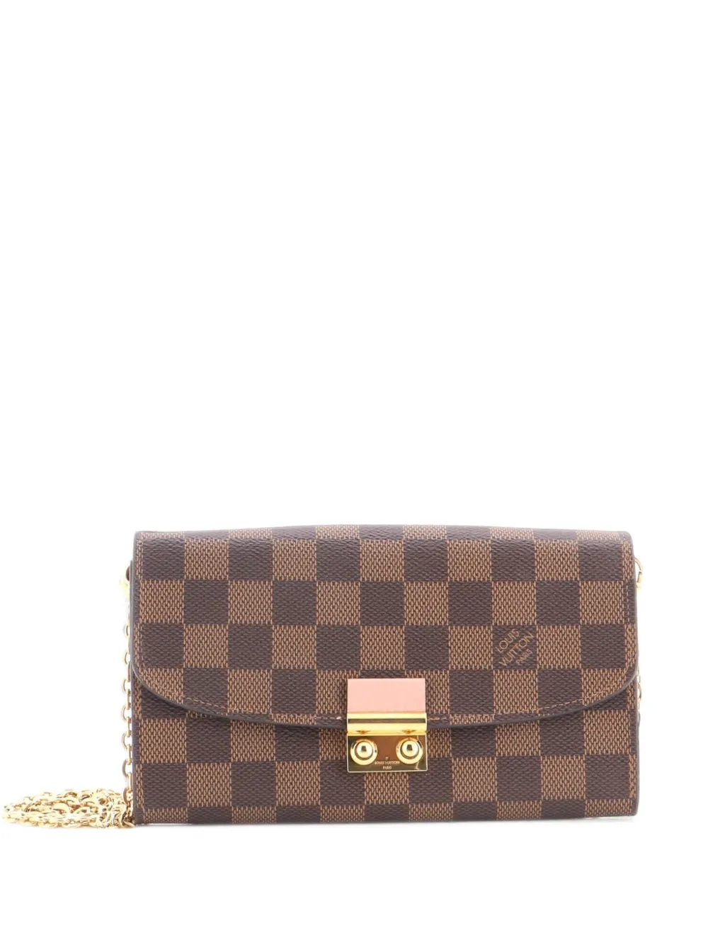 Louis Vuitton Pre-Owned Croisette Chain Wallet Damier crossbody bag - Marrone
