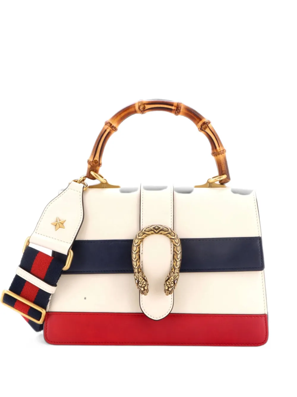 Gucci Pre-Owned Borsa a tracolla Dionysus media in pelle con design color-block e manico in bambù - Multicolore