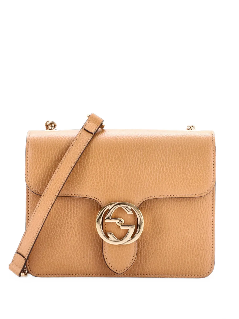Gucci Pre-Owned Interlocking Leather Small shoulder bag - Toni neutri