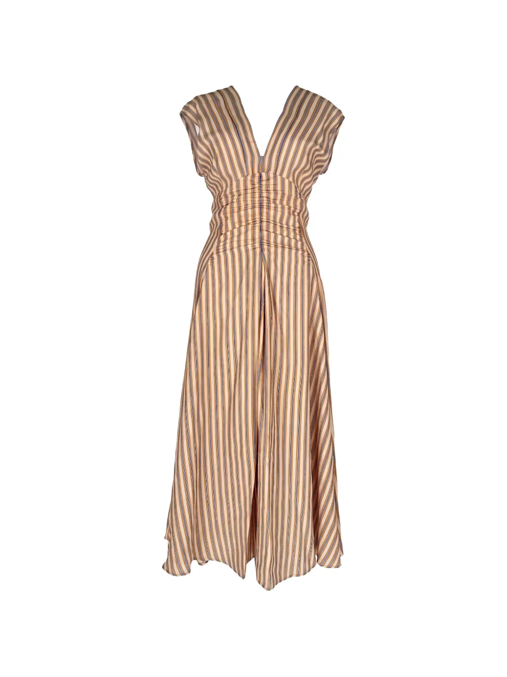 SANDRO Anym striped midi dress - Toni neutri