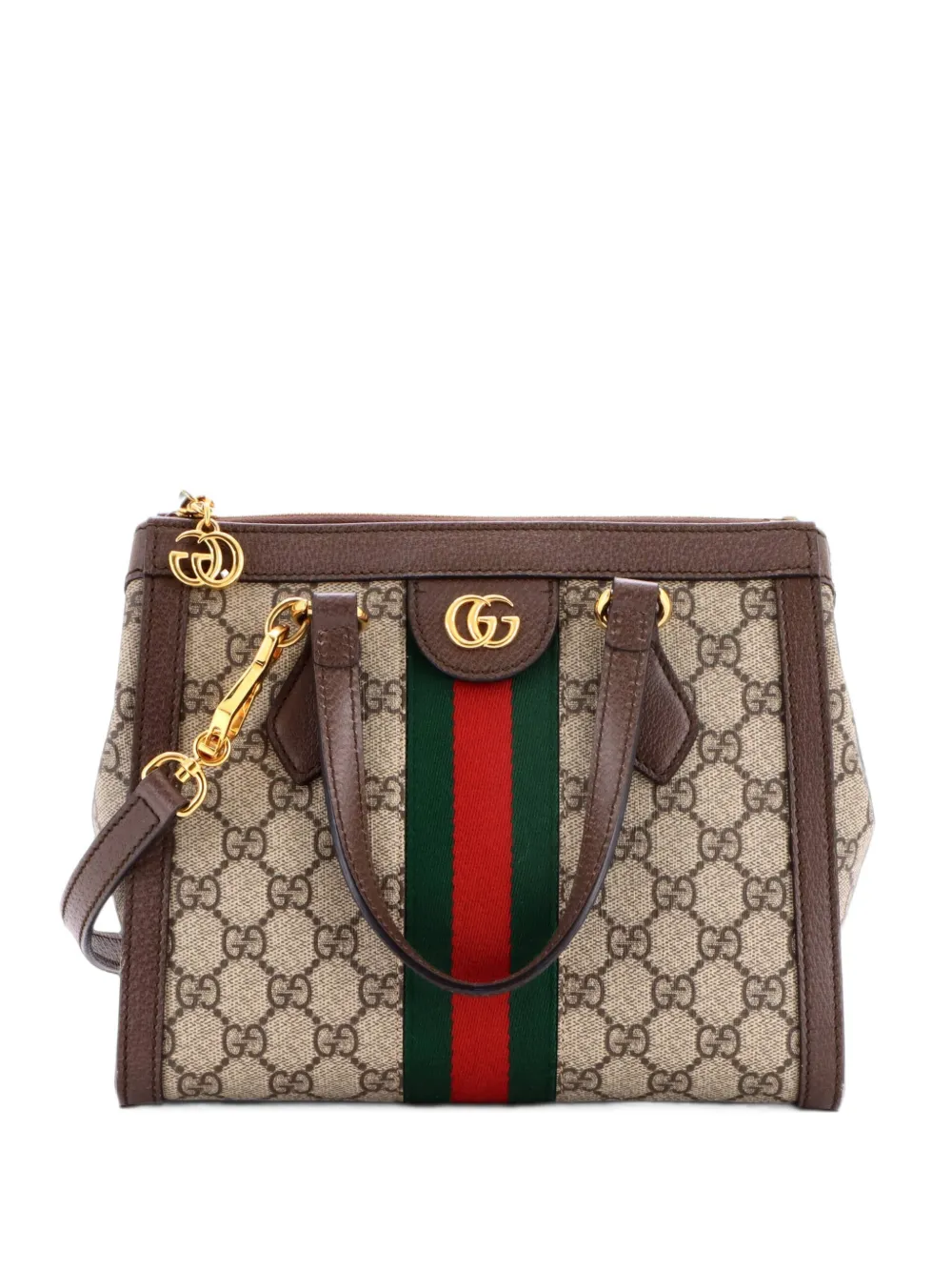 Gucci Pre-Owned Ophidia Top Handle GG Coated Canvas Small tote bag - Marrone