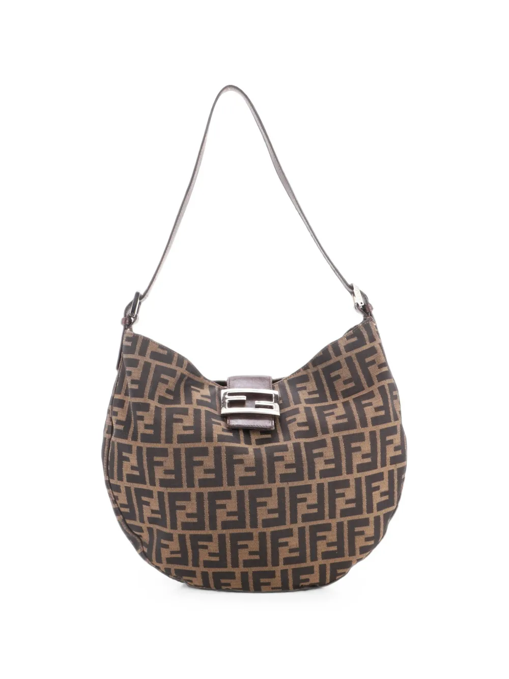 Fendi Pre-Owned Vintage FF Zucca Canvas Medium hobo bag - Braun