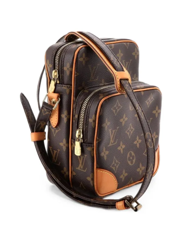 louis vuitton backpack purse amazon Pre-Owned Amazone Bag Monogram Canvas Crossbody Bag | Brown tone hardware and smooth Size:11/12 Adarac Ladder rack with TASV103H
