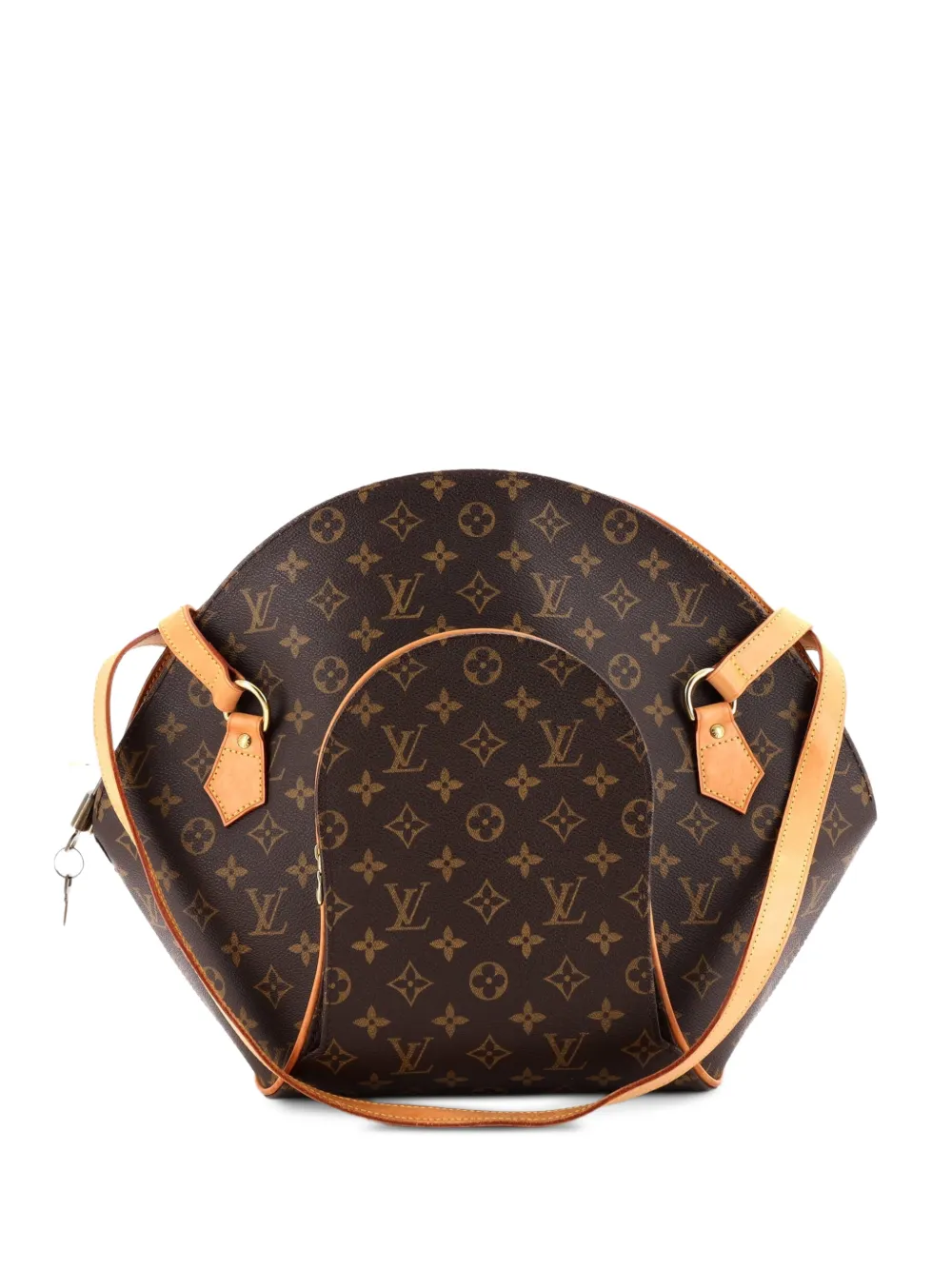 Louis Vuitton Pre-Owned Borsa a spalla Ellipse GM in tela con monogramma - Marrone