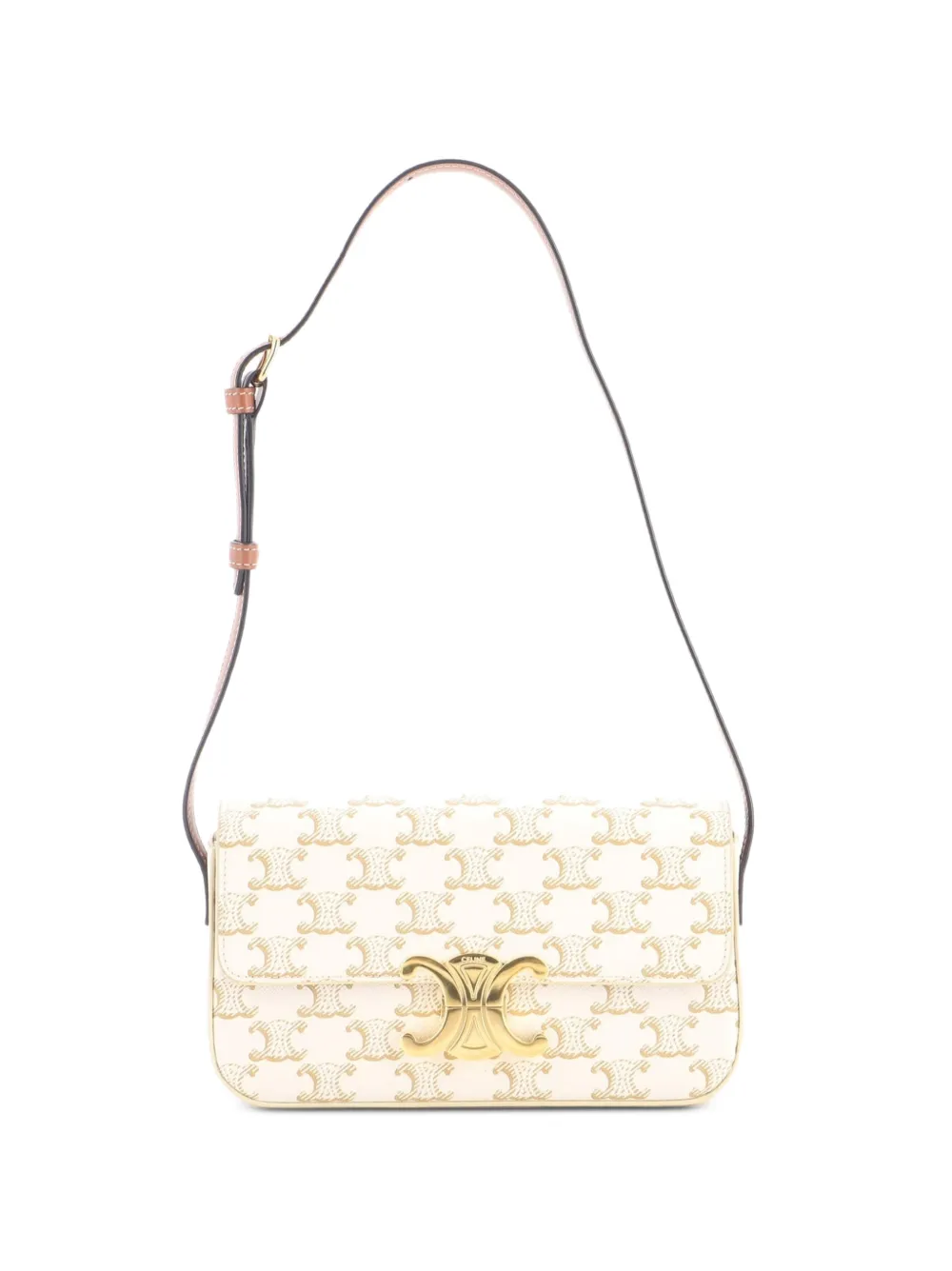Celine Pre-Owned Triomphe East-West Triomphe Coated Canvas shoulder bag - Toni neutri