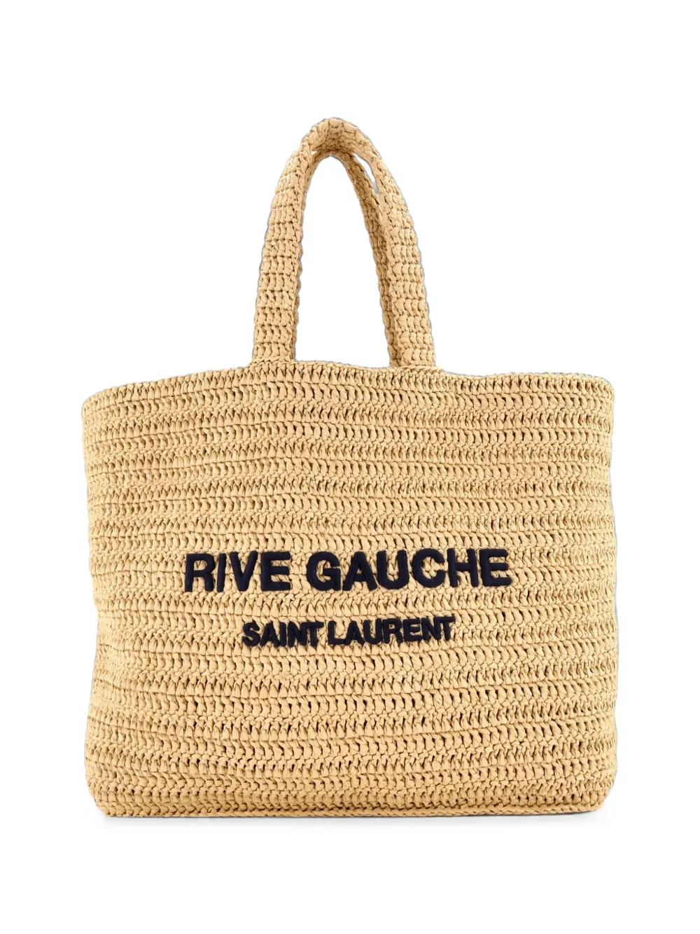 Saint Laurent Pre-Owned Rive Gauche Supple Raffia tote bag - Nude
