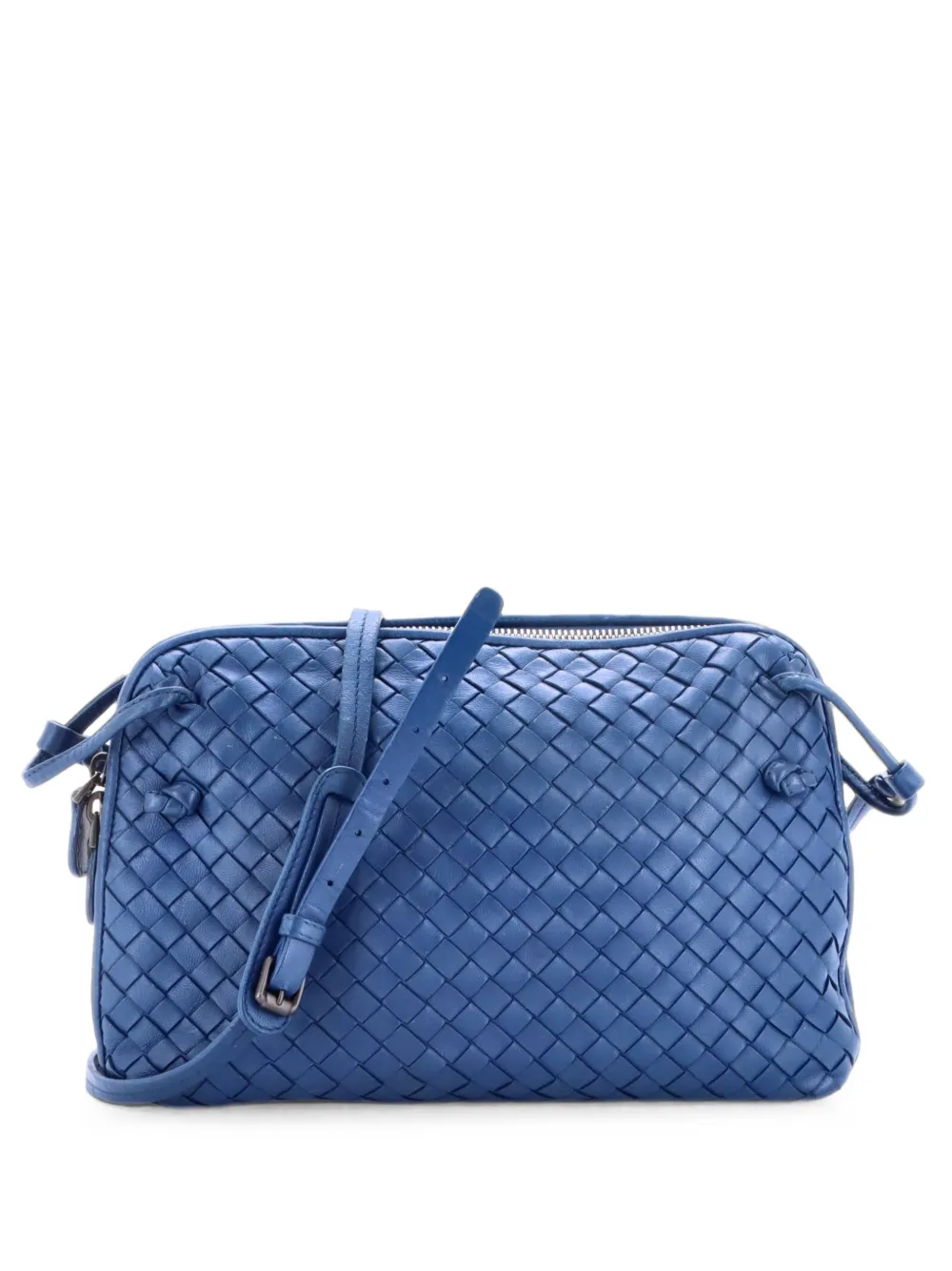 Bottega Veneta Pre-Owned Nodini Intrecciato Nappa Small crossbody bag - Blu