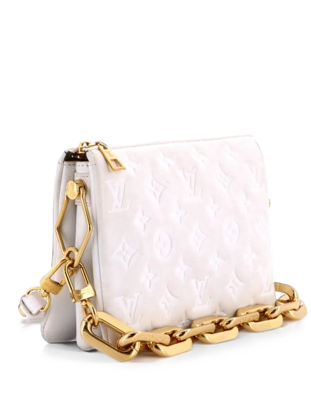 Louis Vuitton Pre-Owned Coussin Bag Monogram Umhängetasche aus Lammleder - Weiß