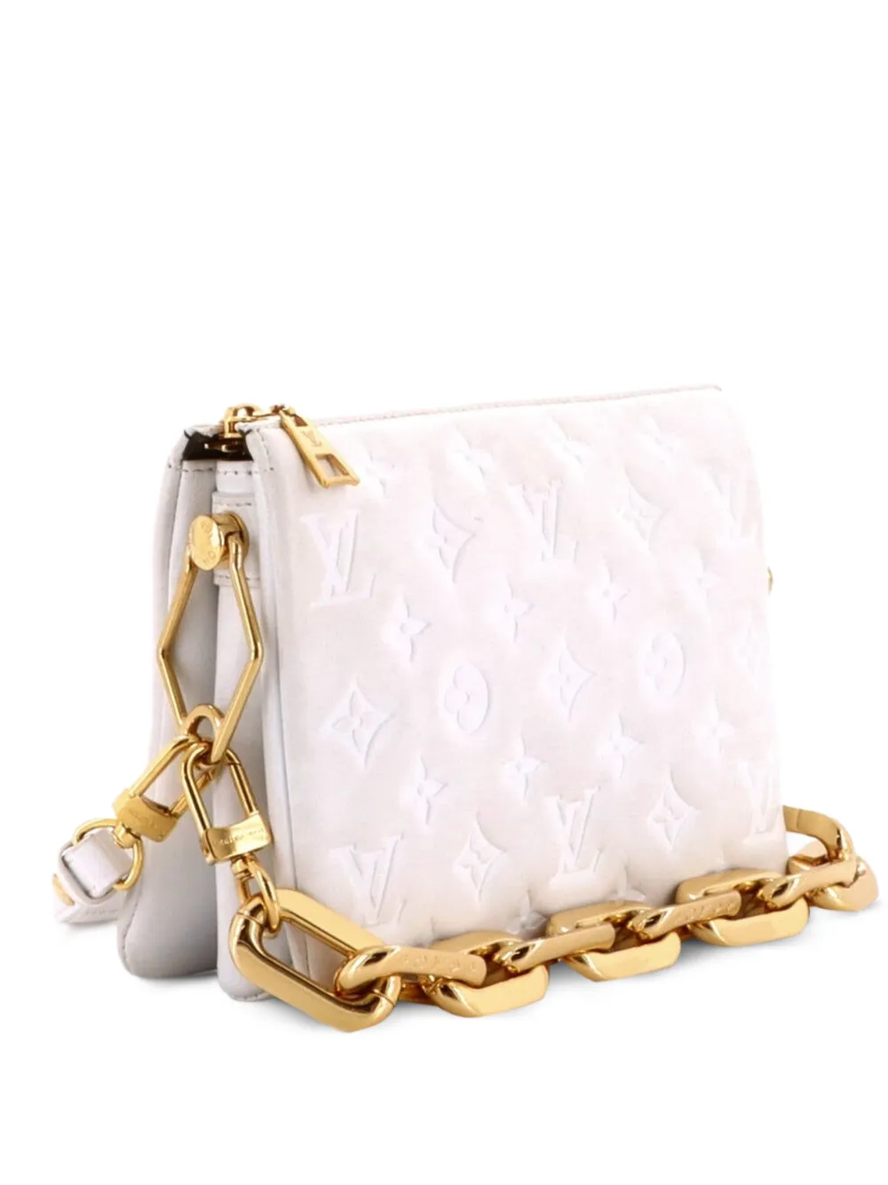 Louis Vuitton Pre-Owned Coussin Bag Monogram Umhängetasche aus Lammleder - Weiß