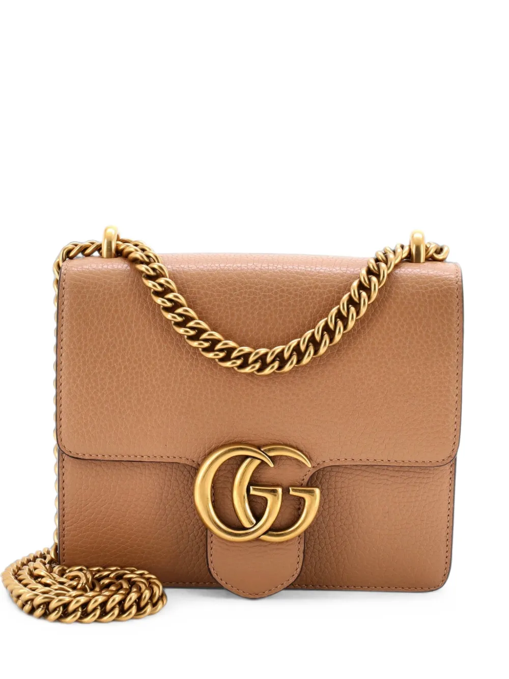 Gucci Pre-Owned GG Marmont Chain Leather Small shoulder bag - Toni neutri