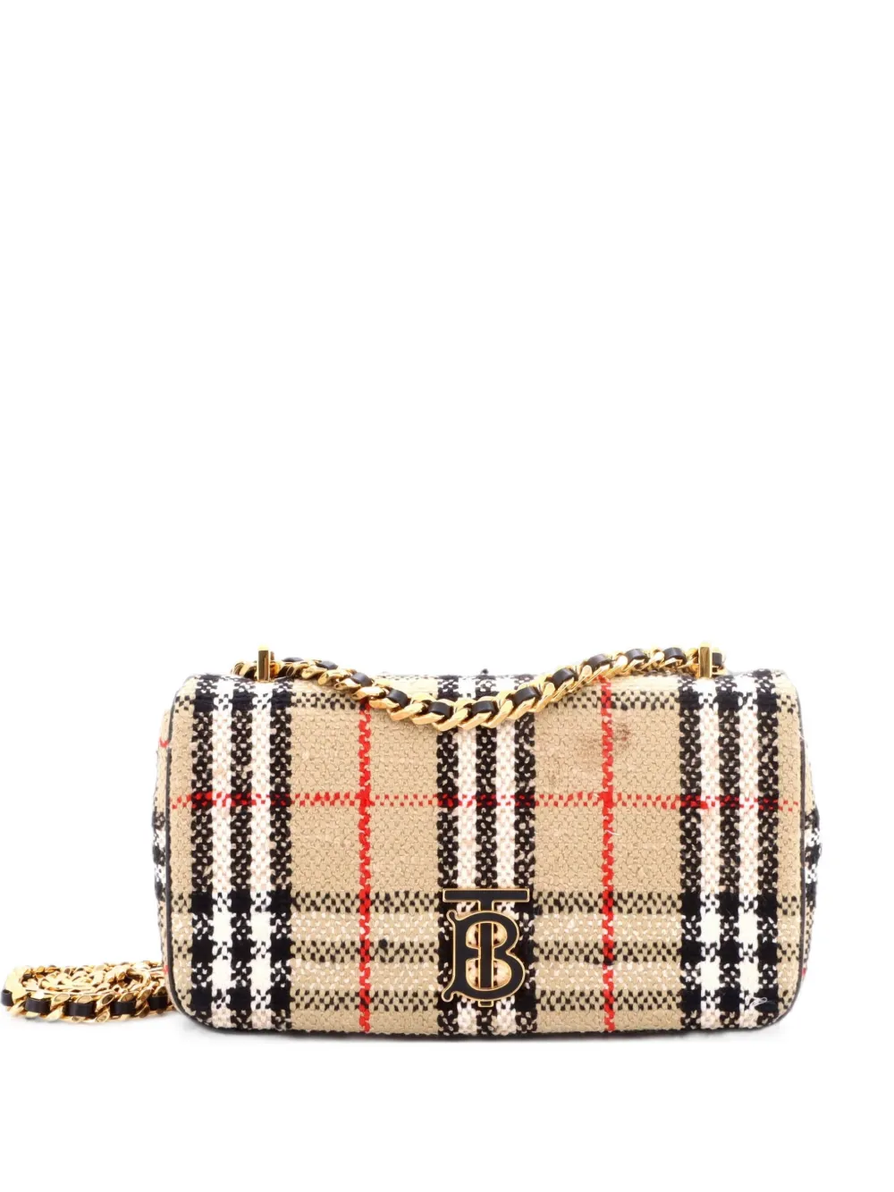 Burberry Pre-Owned Lola Vintage Check Tweed Small shoulder bag - Toni neutri