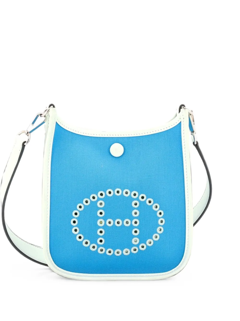 Hermès Pre-Owned Neo Evelyne Toile TPM Umhängetasche aus Leder - Blau