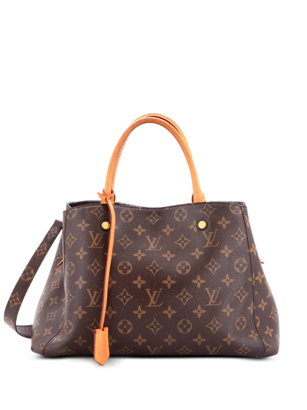 Louis Vuitton Pre-Owned Borsa tote Montaigne MM in tela con monogramma - Marrone
