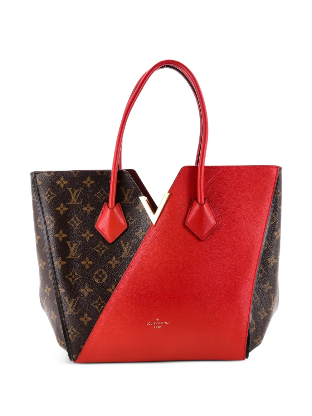 Louis Vuitton Pre-Owned Kimono Handbag Monogram Canvas and Leather MM tote bag - Red