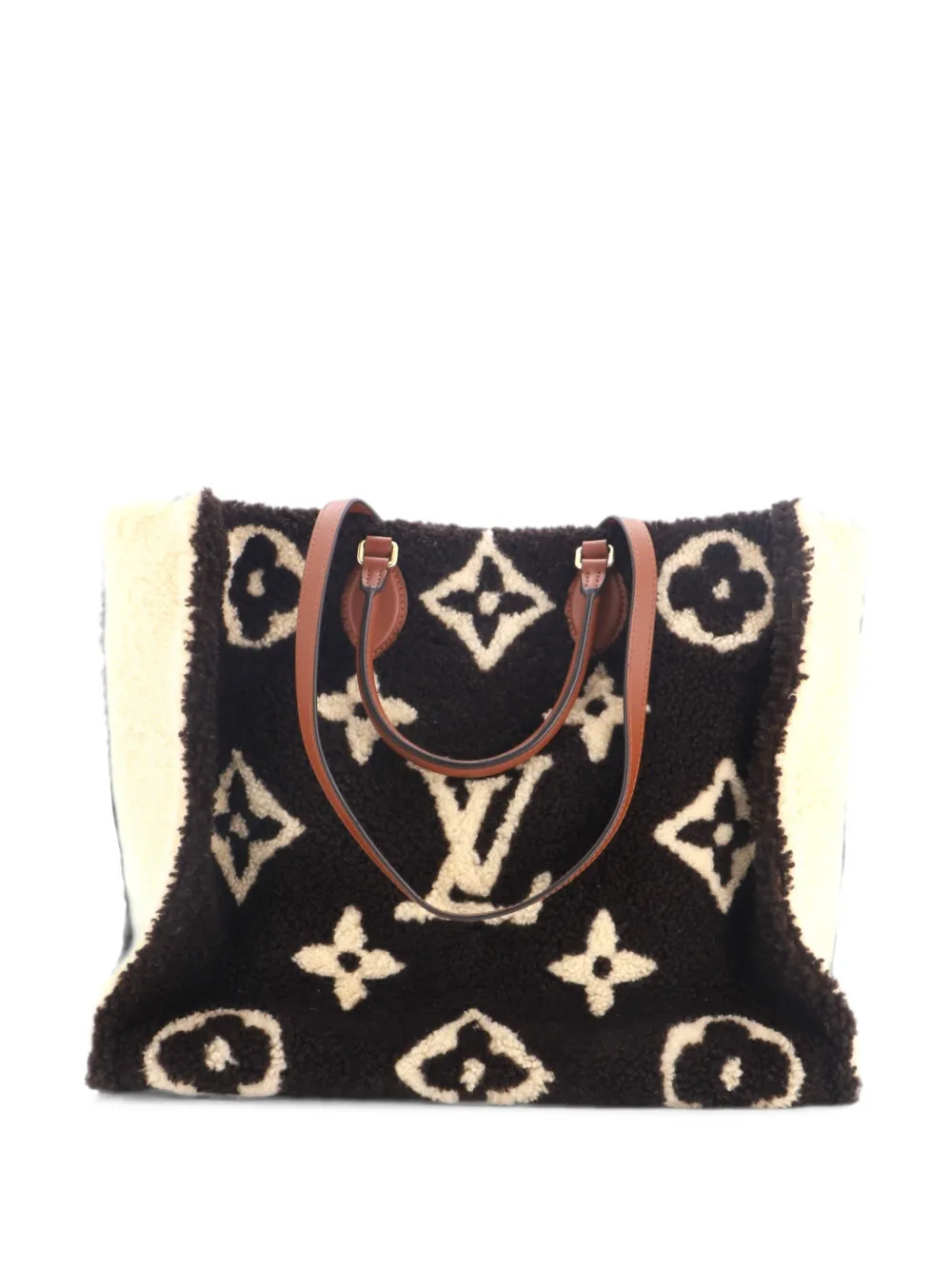 Louis Vuitton Pre-Owned Borsa tote OnTheGo Monogram Giant Teddy Fleece GM - Marrone
