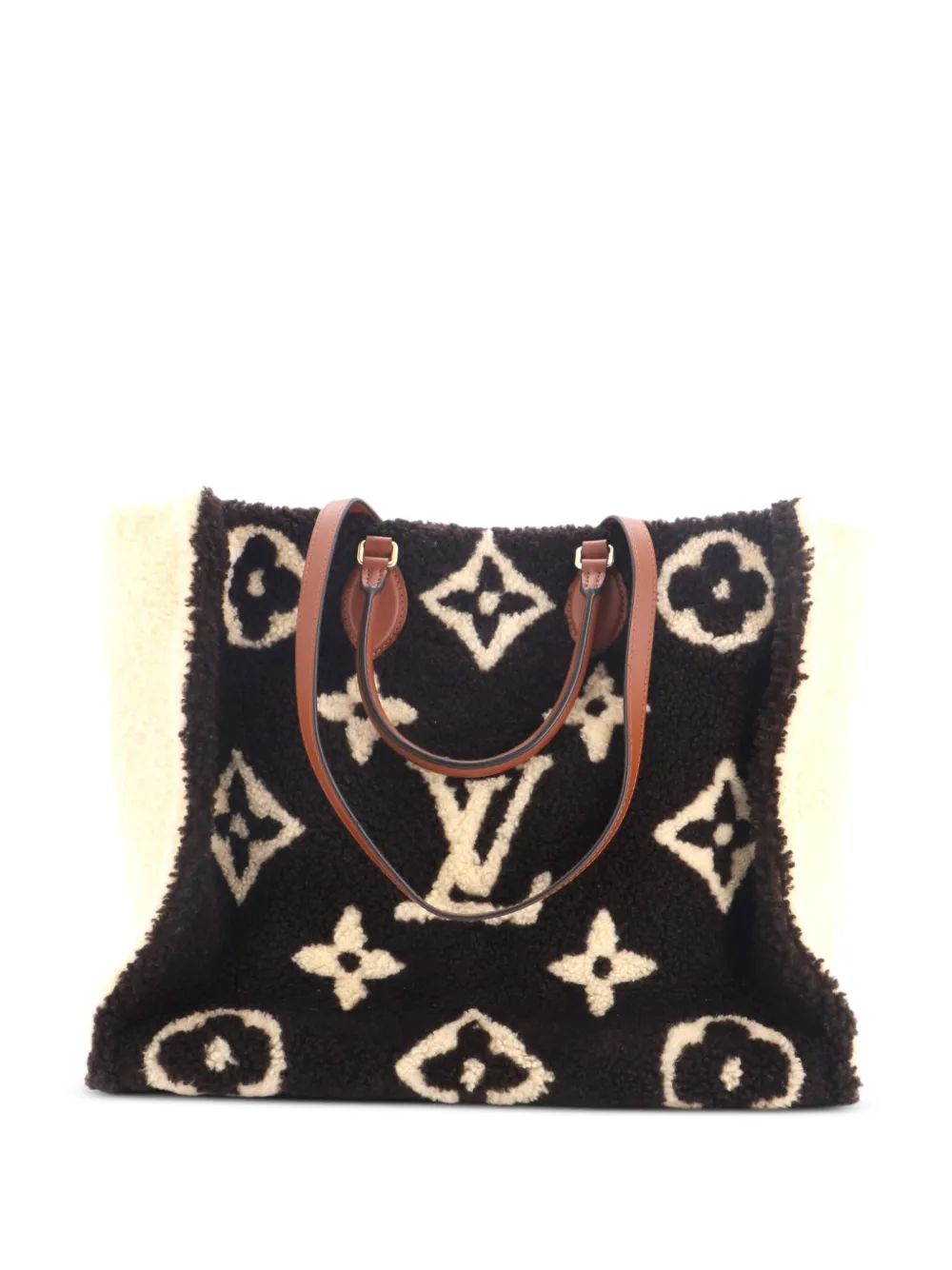 Louis Vuitton Pre-Owned sac cabas On The Go Monogram Giant Teddy Fleece GM - Marron