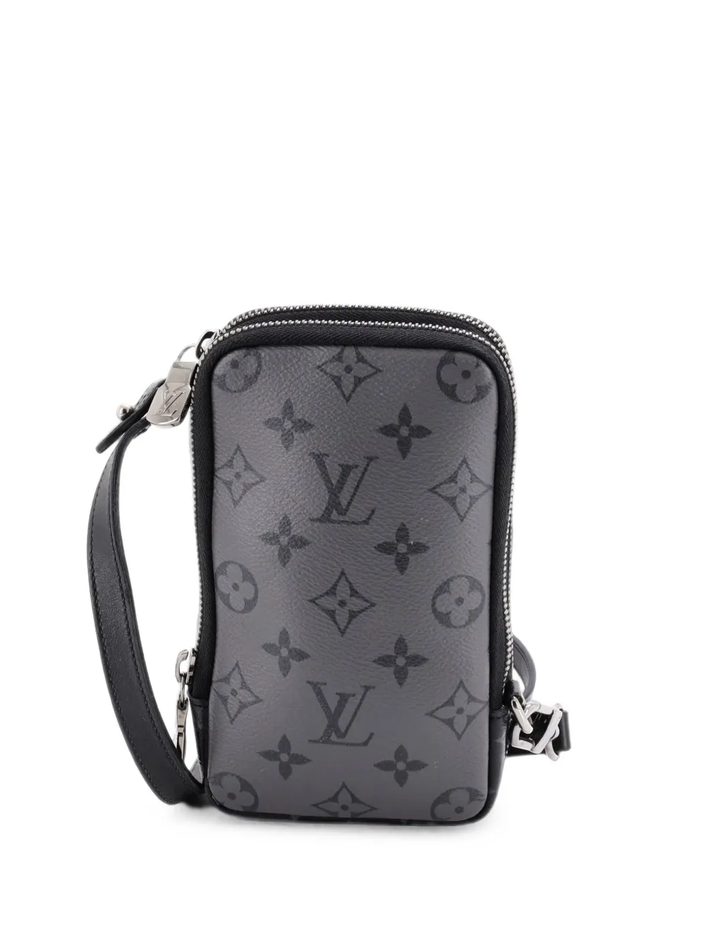 Louis Vuitton Pre-Owned Double Phone Pouch Reverse Monogram Eclipse Canvas clutch bag - Grau