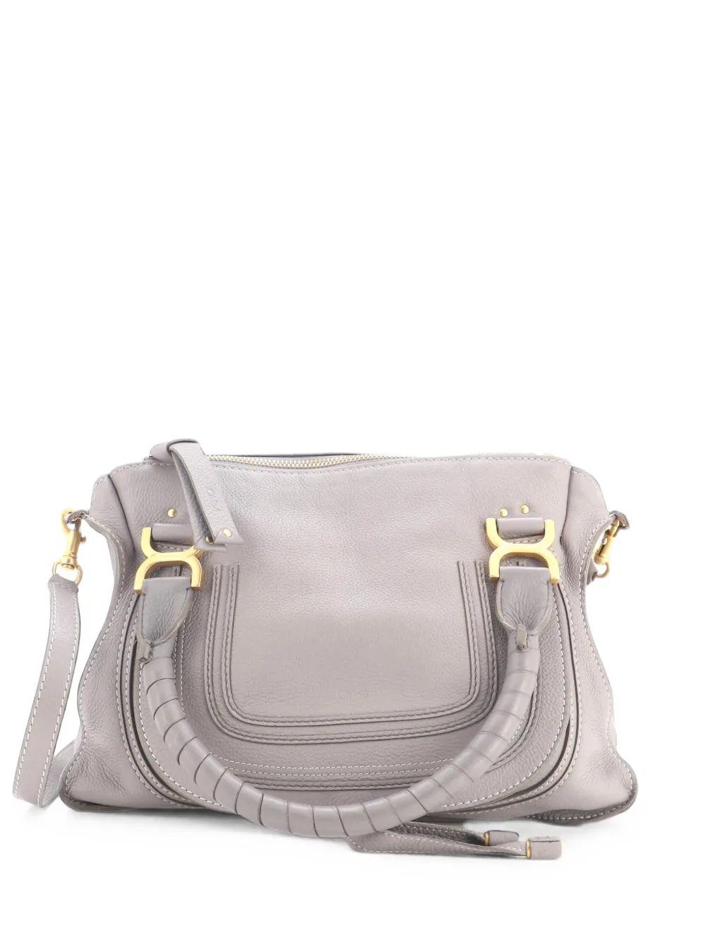 Chloé Pre-Owned Marcie Leather Medium satchel - Grigio