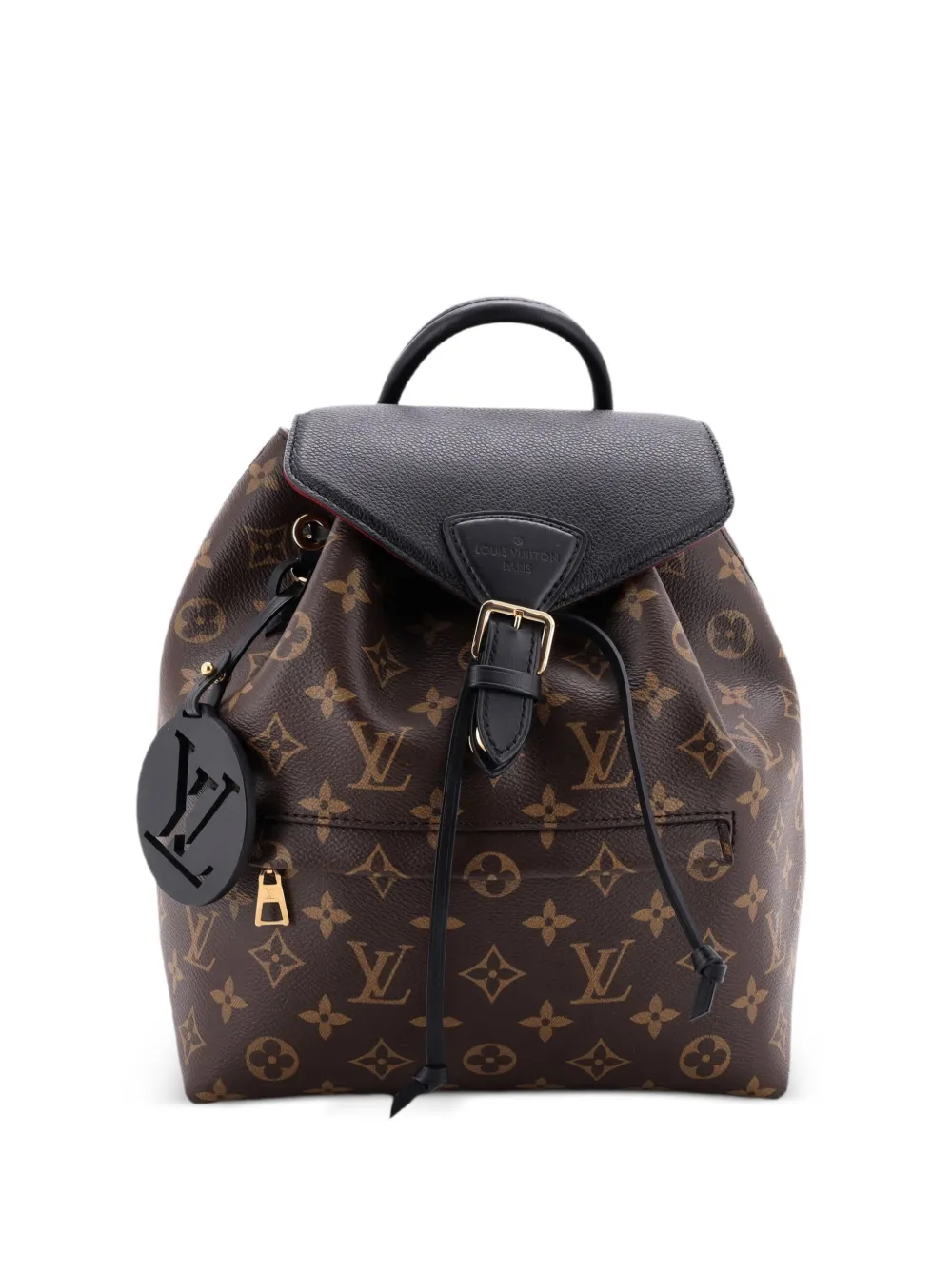 Louis Vuitton Pre-Owned sac à dos Montsouris NM Monogram en toile et cuir PM - Noir