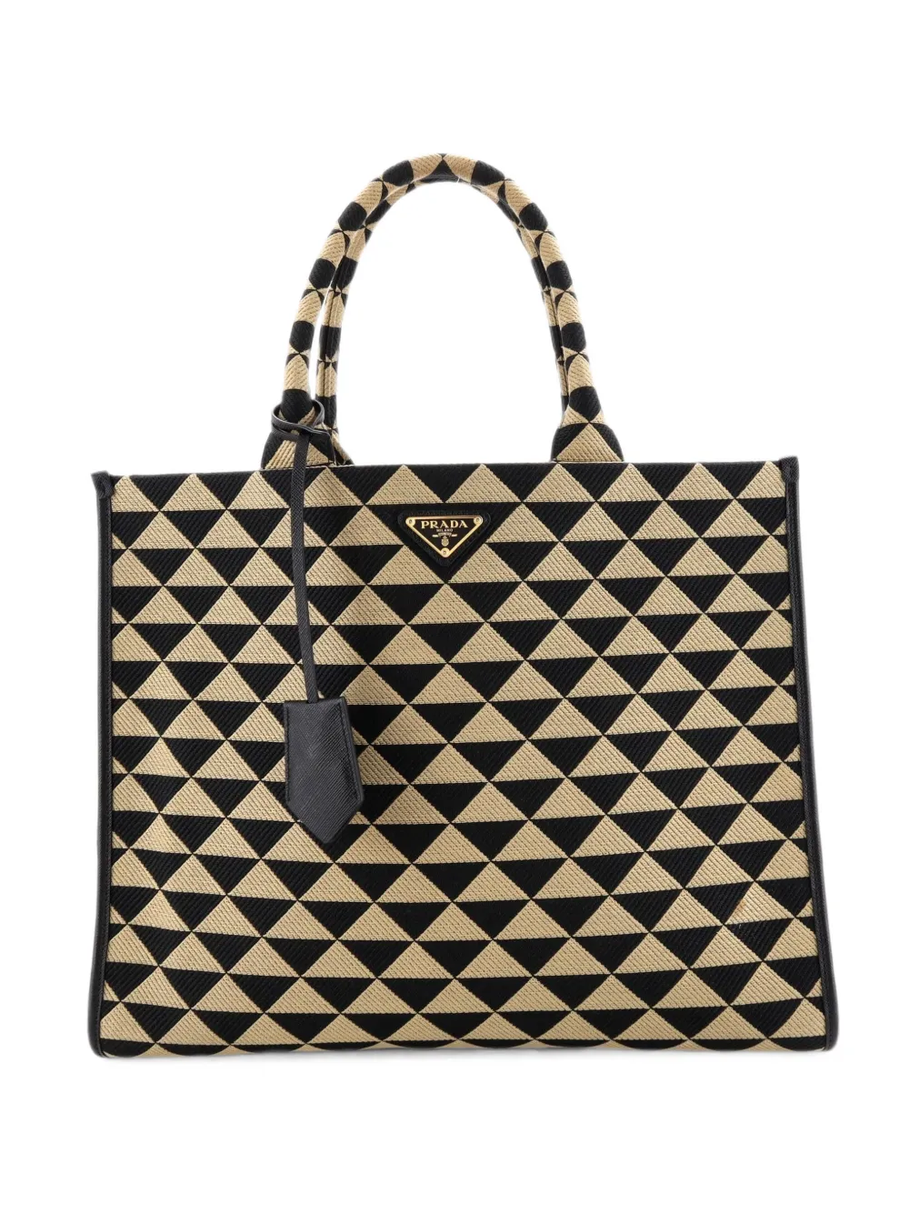 Prada Pre-Owned Symbole Shopper Jacquard Large tote bag - Toni neutri