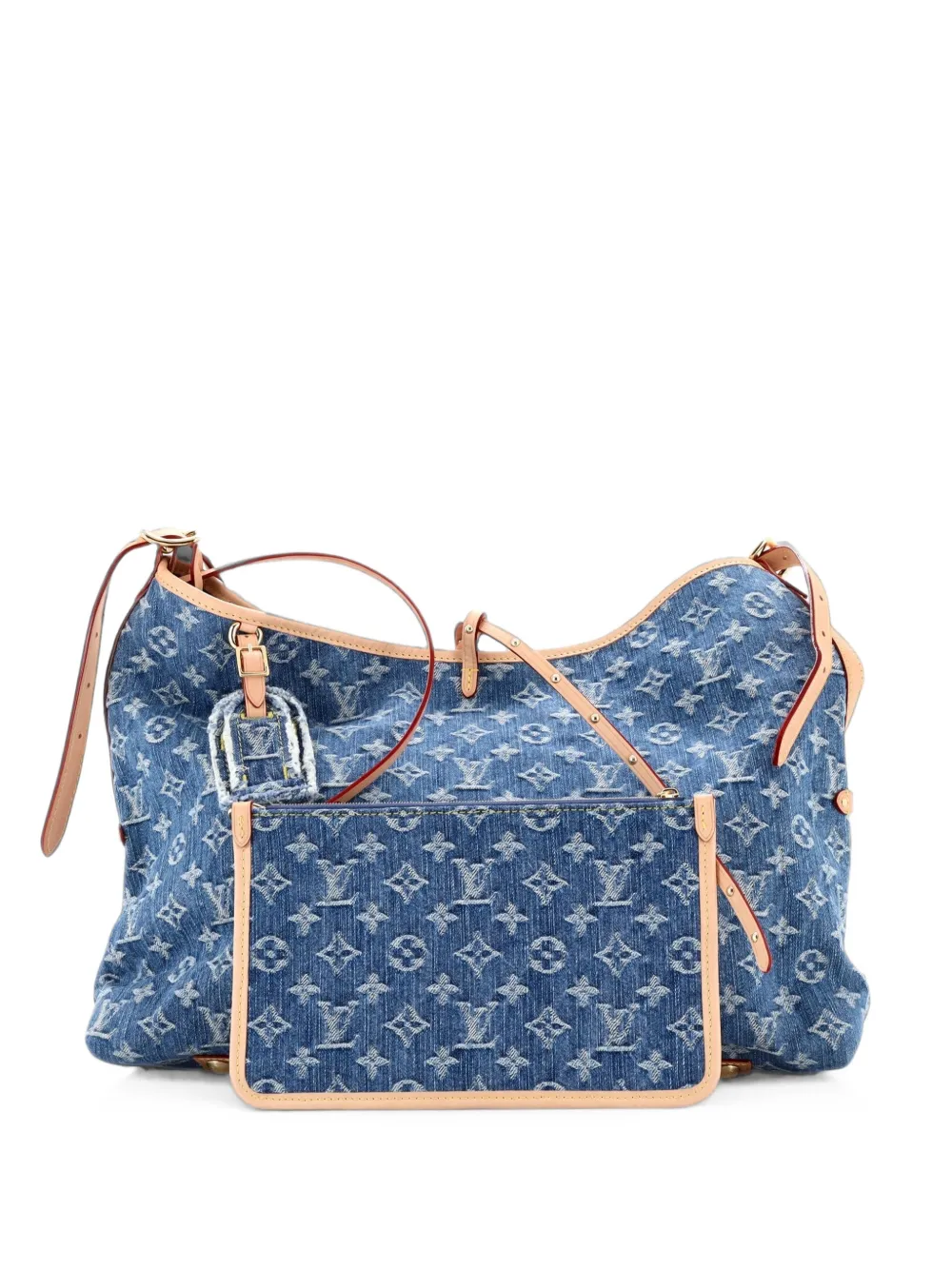 Louis Vuitton Pre-Owned CarryAll Monogram Denim MM hobo bag - Blu