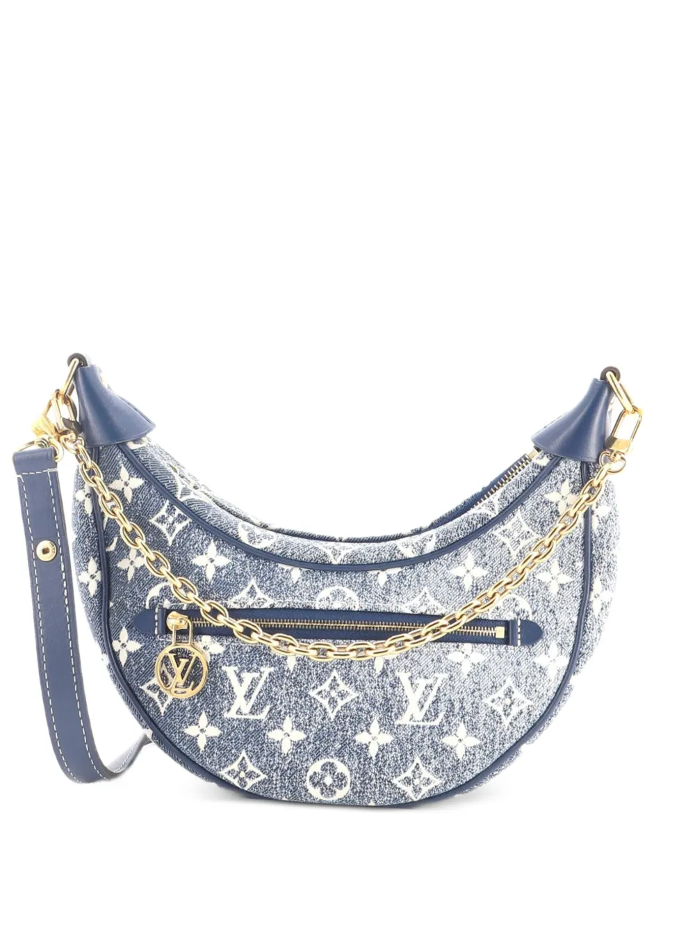 Louis Vuitton Pre-Owned Loop Handbag Monogram Jacquard Denim hobo bag - Blue