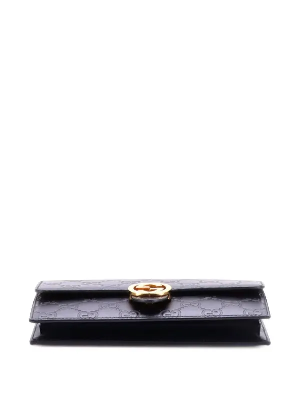 Gucci Pre-Owned アイコン ウォレットオンチェーン グッチシマ レザー 