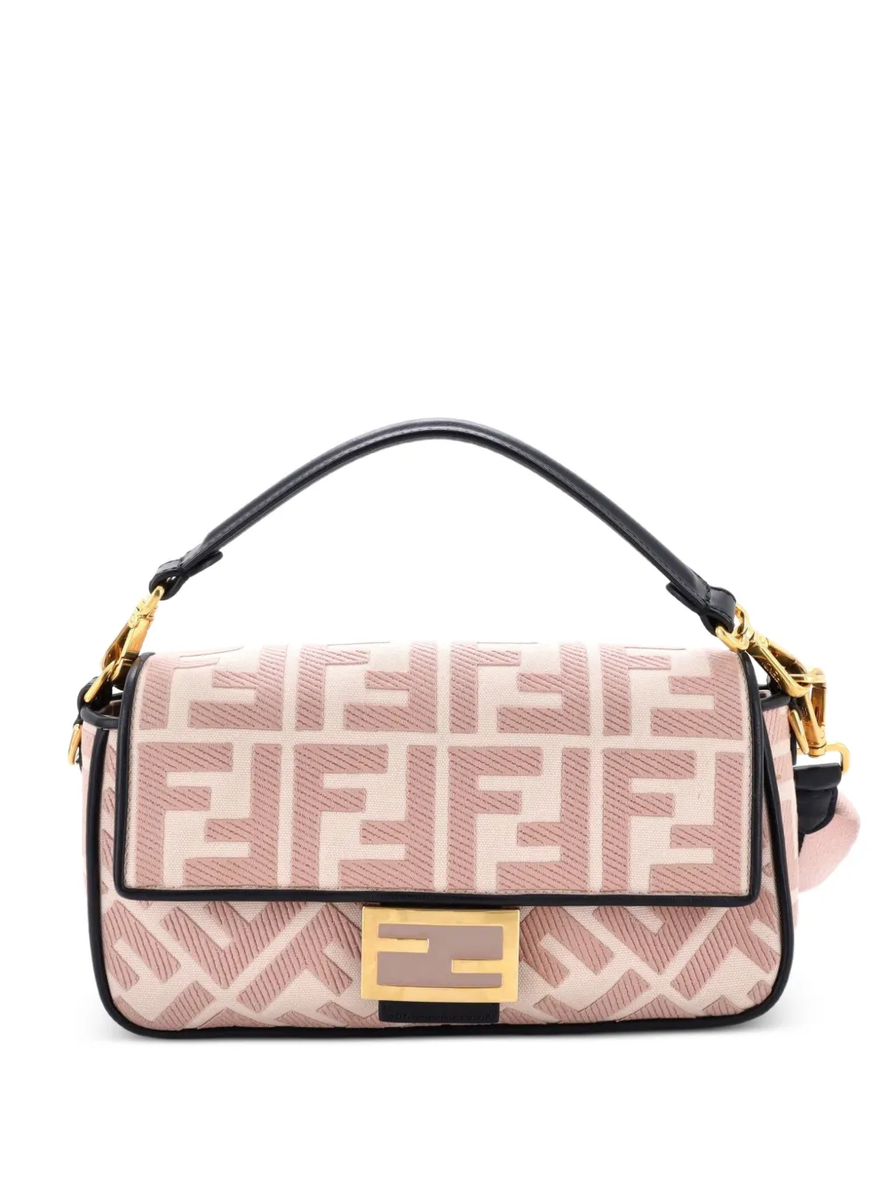 Fendi Pre-Owned Mittelgroße Baguette NM Bag Zucca Canvas-Schultertasche - Rosa
