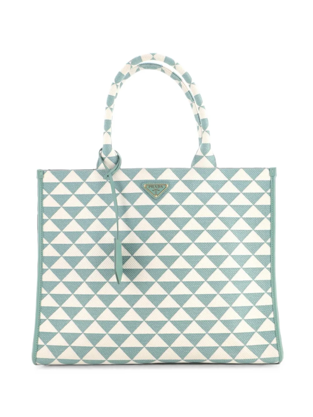 Prada Pre-Owned Symbole Shopper Jacquard Large tote bag - Verde