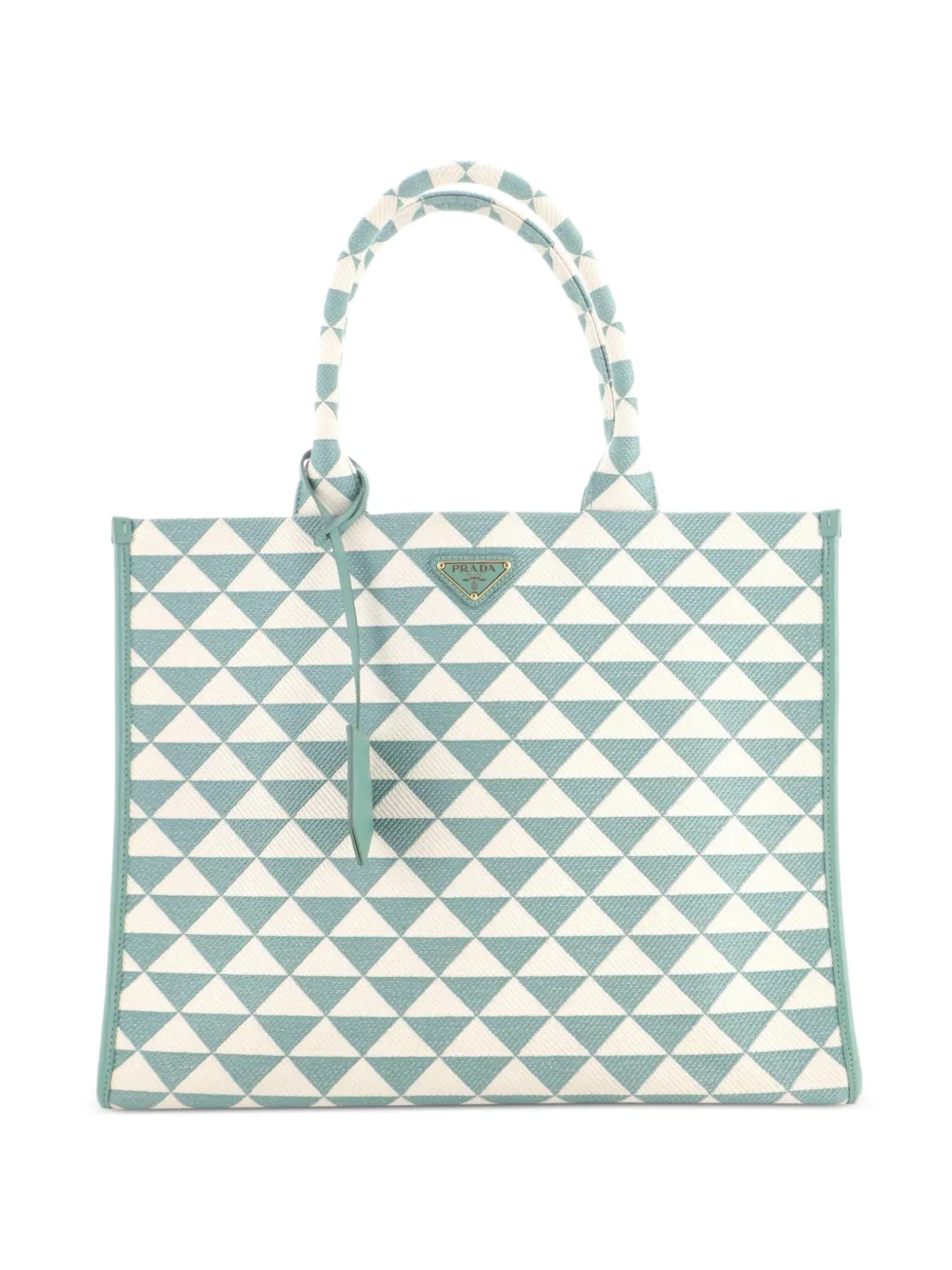 Prada Pre-Owned Symbole Shopper Jacquard Large tote bag - Verde
