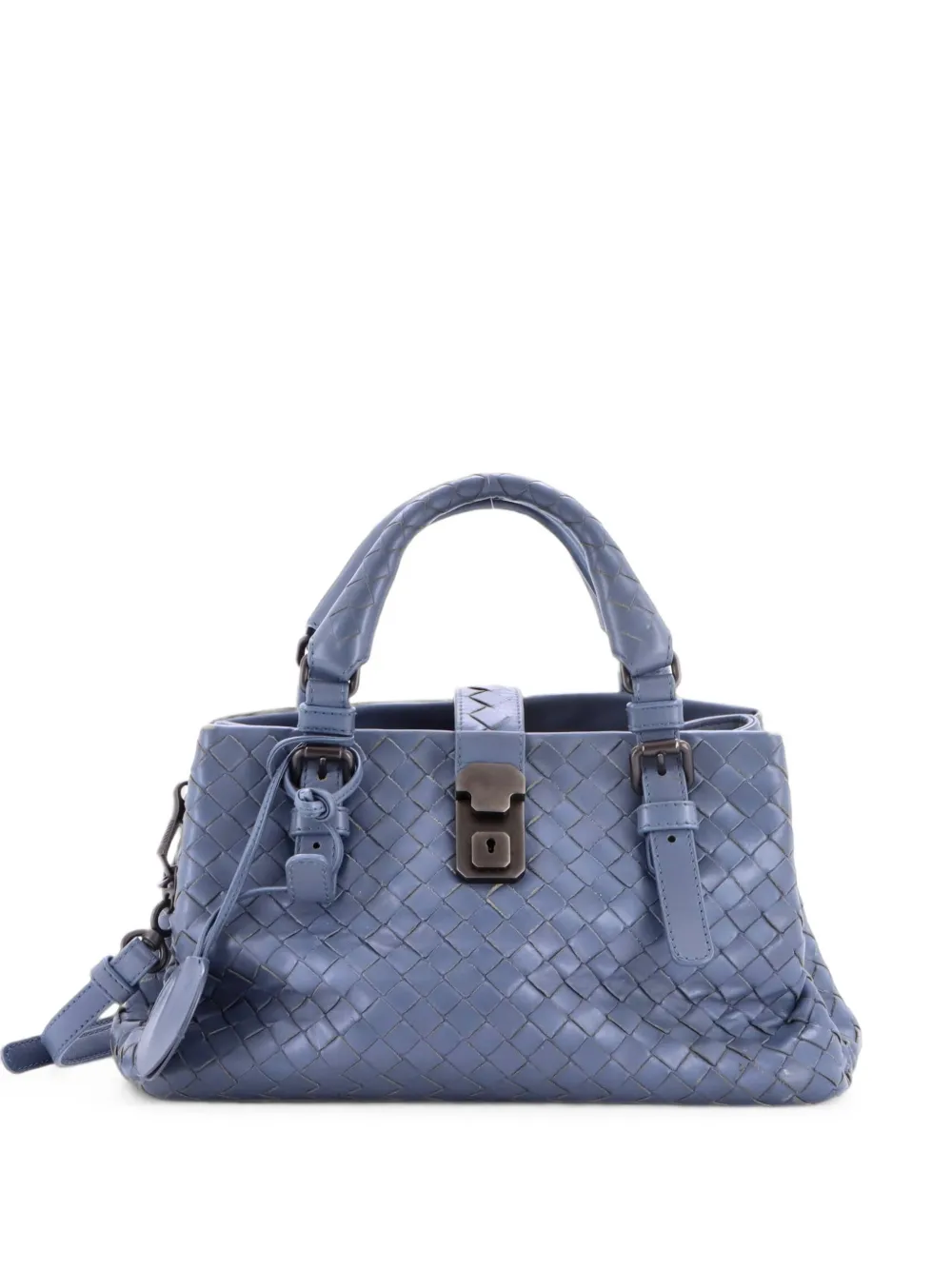 Bottega Veneta Pre-Owned Borsa tote Roma mini in nappa con design Intrecciato - Blu