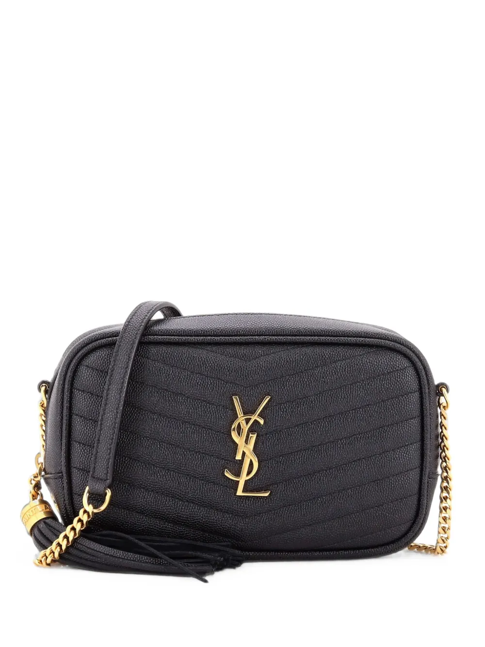Saint Laurent Pre-Owned Lou Camera Bag Matelasse Chevron Leather Mini crossbody bag - Nero