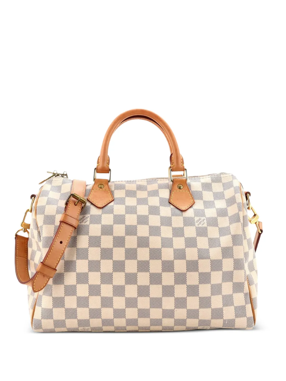 Louis Vuitton Pre-Owned Speedy Bandouliere Damier Schultertasche 30cm - Weiß