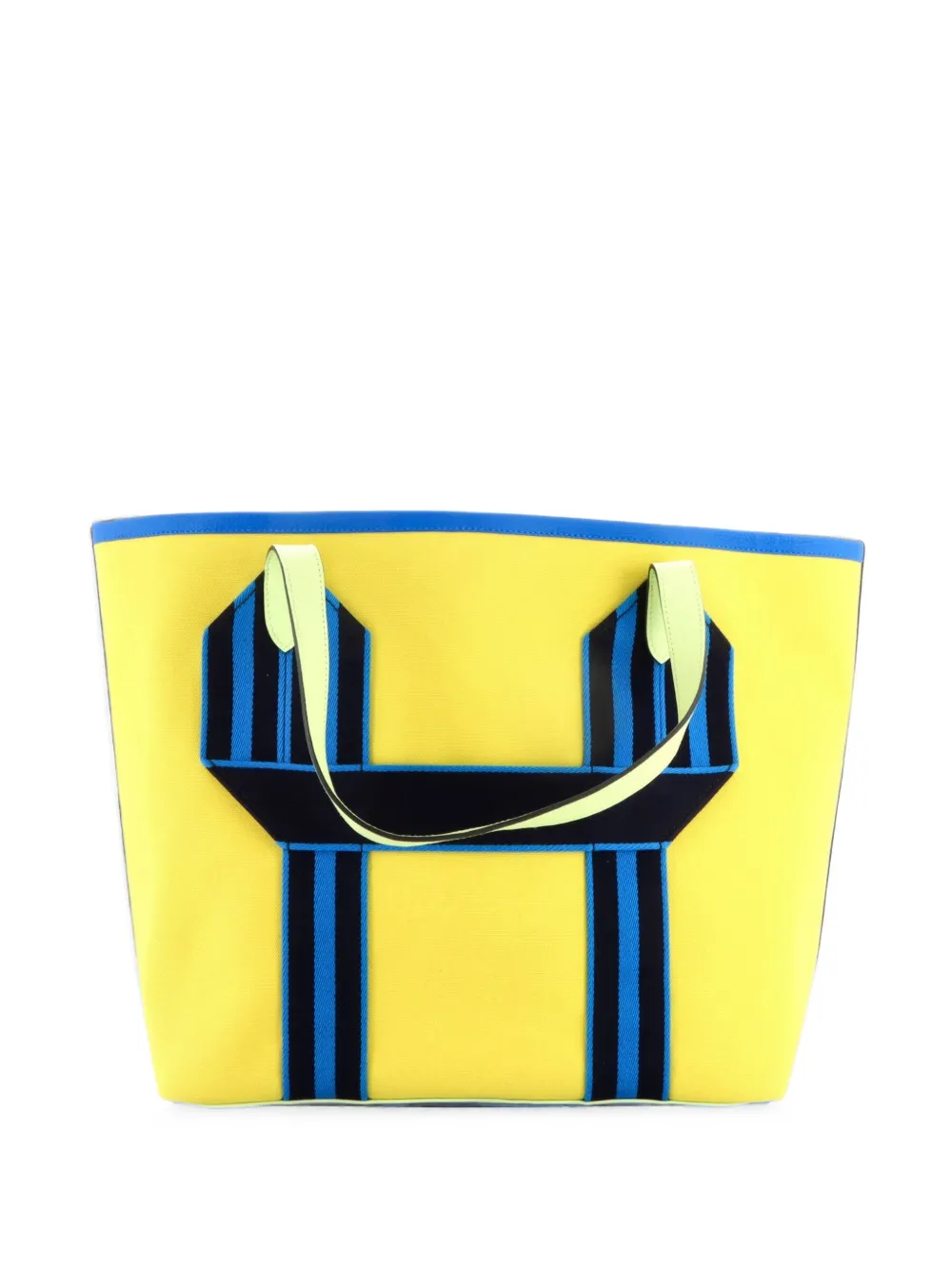 Hermès Pre-Owned Pursangle Canvas with Leather tote bag - Blau