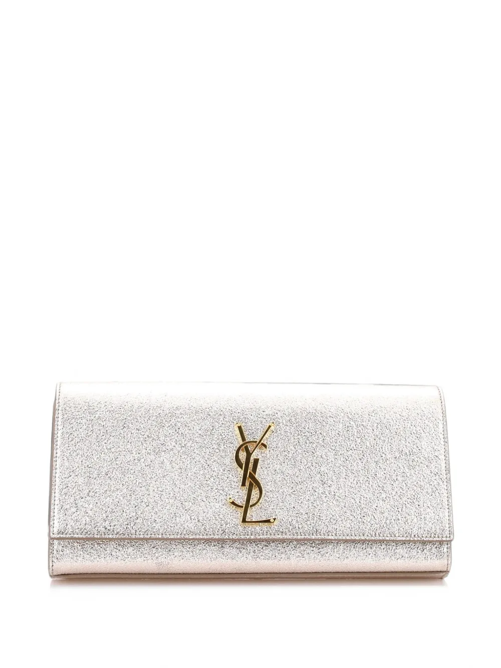 Saint Laurent Pre-Owned Classic Monogram Metallic Calfskin Long clutch bag
