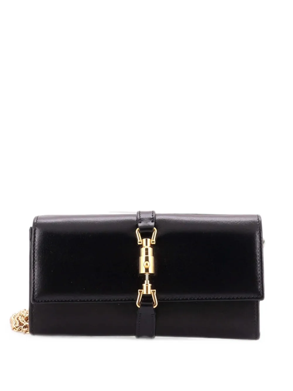 Gucci Pre-Owned Jackie 1961 Continental Chain Wallet Leather crossbody bag - Nero