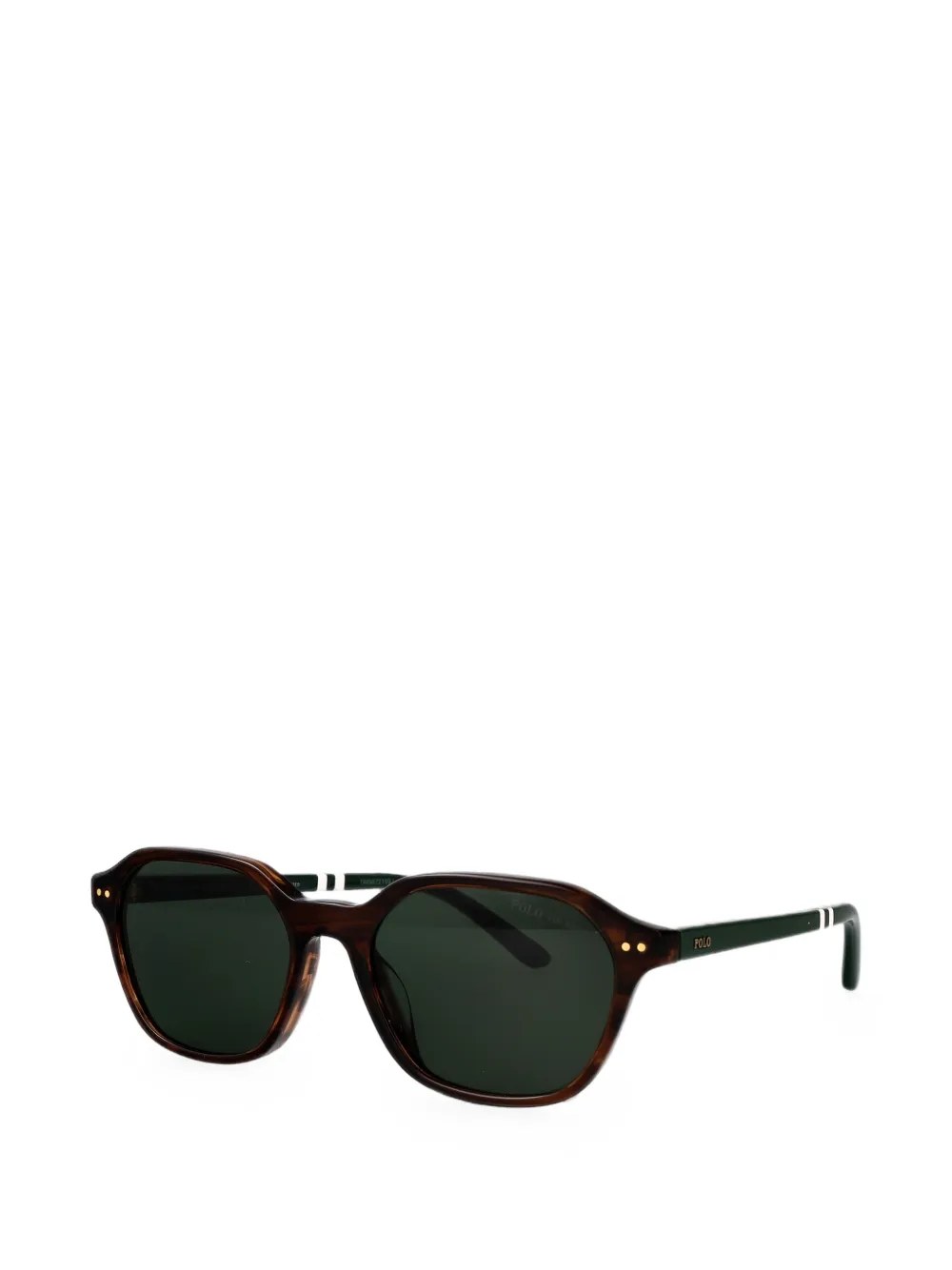 POLO RALPH LAUREN EYEWEAR Zonnebril met geometrisch montuur Bruin